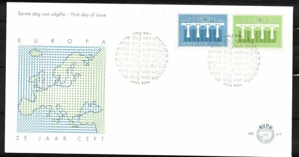 Luxe fdc Nederland NVPH nr. E217 blanco met open klep