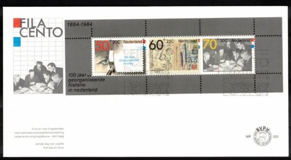 Luxe fdc Nederland NVPH nr. E220 blanco en met open klep