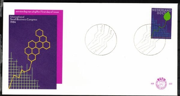 Luxe fdc Nederland NVPH nr. E222 blanco met open klep