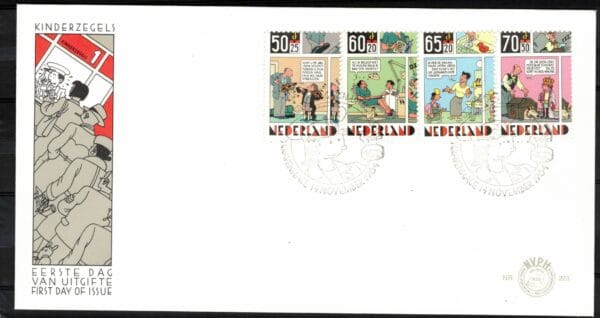 Luxe fdc Nederland NVPH nr. E223 blanco met open klep