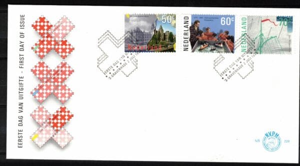 Luxe fdc Nederland NVPH nr. E229 blanco met open klep