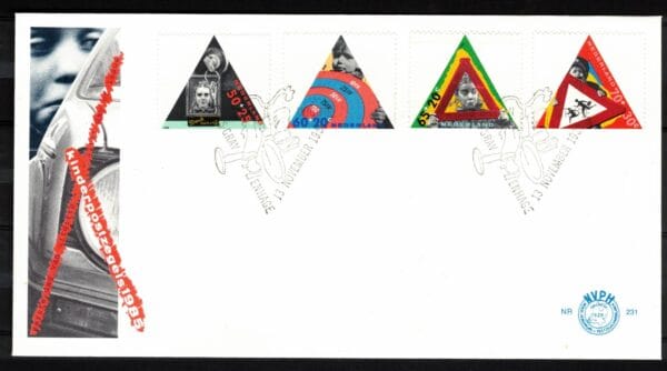 Luxe fdc Nederland Nvph nr.231. Blanco met open klep