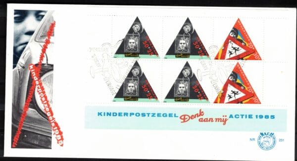 Luxe fdc Nederland Nvph nr.231a. Blanco met open klep