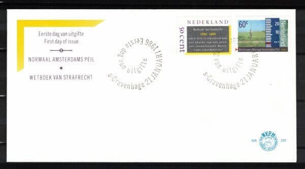 Luxe fdc Nederland NVPH nr. E232 blanco met open klep