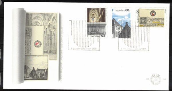 Luxe fdc Nederland NVPH nr. E236 blanco en met open klep