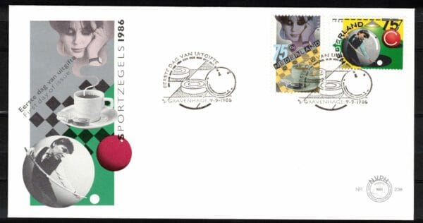 Luxe fdc Nederland Nvph nr.238. Blanco met open klep