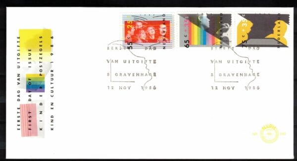 Luxe fdc Nederland Nvph nr.240. Blanco met open klep
