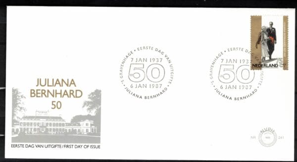 Luxe fdc Nederland NVPH nr. E241 blanco met open klep