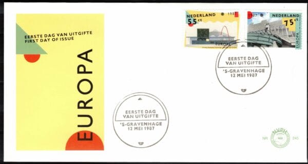 Luxe fdc Nederland NVPH nr. E245 blanco met open klep