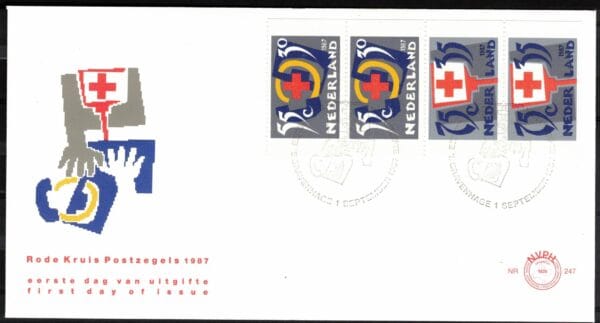 Luxe fdc Nederland NVPH nr. E247a blanco met open klep