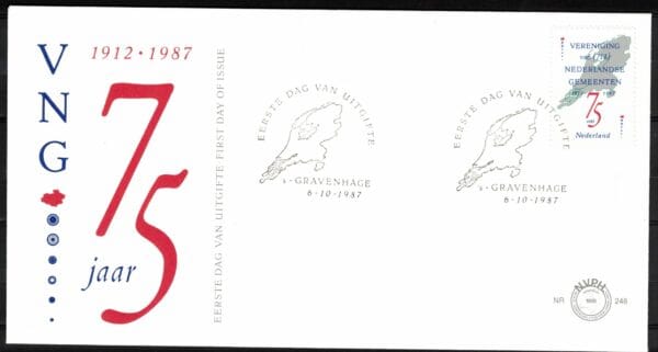 Luxe fdc Nederland NVPH nr. E248 blanco met open klep