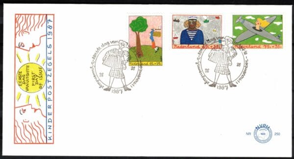 Luxe fdc Nederland NVPH nr. E250 blanco met open klep