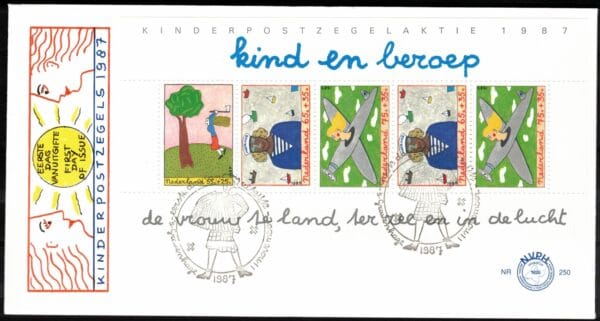 Luxe fdc Nederland Nvph nr.250a. Blanco met open klep