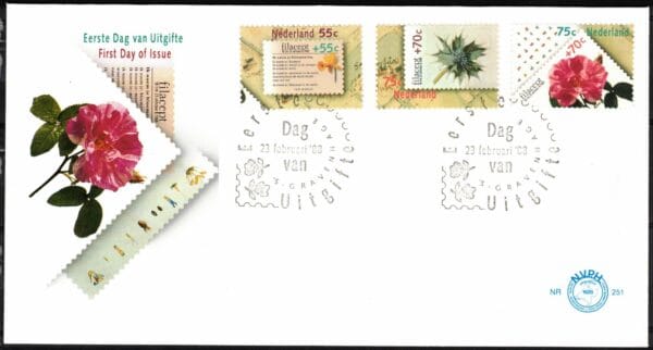 Luxe fdc Nederland NVPH nr. E251 blanco met open klep