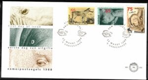 Luxe fdc Nederland NVPH nr. E252 blanco met open klep