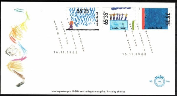 Luxe fdc Nederland Nvph nr.260. Blanco met open klep