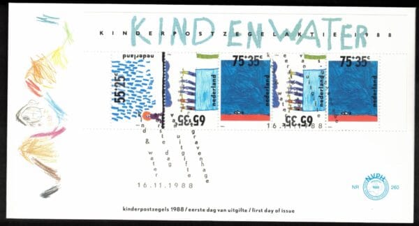 Luxe fdc Nederland Nvph nr.260a. Blanco met open klep