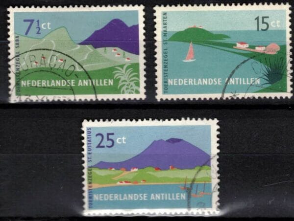 Frankeerzegels Ned.Antillen NVPH nrs. 262-264 gestempeld