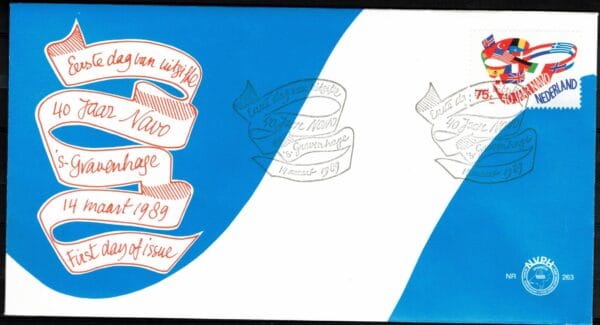 Luxe fdc Nederland NVPH nr. E263 blanco en met open klep