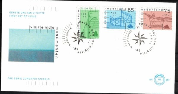 Luxe fdc Nederland NVPH nr. E264 blanco en met open klep