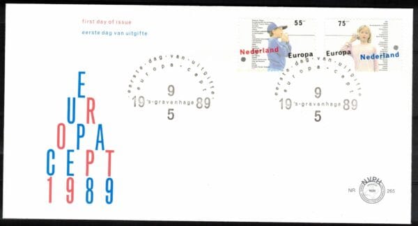 Luxe fdc Nederland NVPH nr. E265 blanco en met open klep