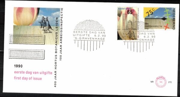Luxe fdc Nederland NVPH nr. E270 blanco en met open klep