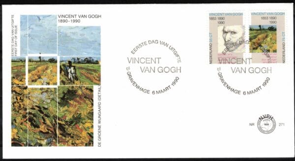 Luxe fdc Nederland NVPH nr. E271 blanco en met open klep