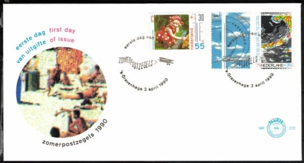 Luxe fdc Nederland NVPH nr. E272 blanco en met open klep
