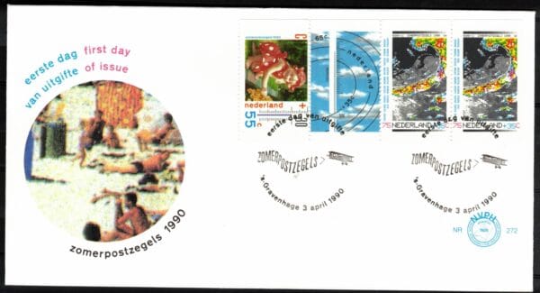 Luxe fdc Nederland NVPH nr. E272a blanco en met open klep