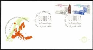 Luxe fdc Nederland NVPH nr. E274 blanco en met open klep