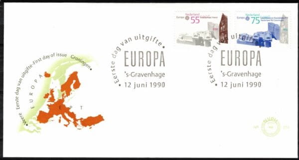 Luxe fdc Nederland NVPH nr. E274 blanco en met open klep