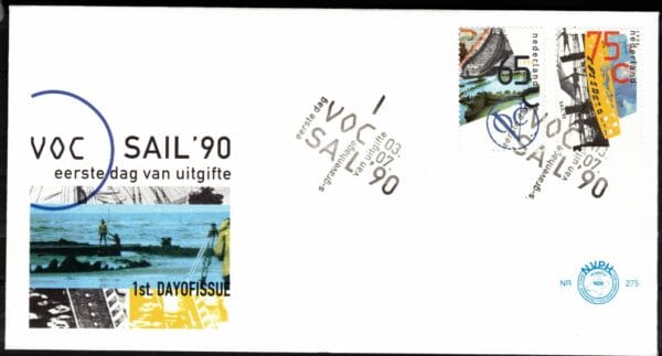 Luxe fdc Nederland NVPH nr. E275 blanco en met open klep