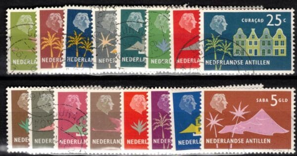 Frankeerzegels Ned.Antillen NVPH nrs. 275-290 gestempeld