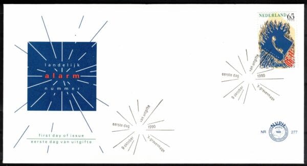 Luxe fdc Nederland NVPH nr. E277 blanco en met open klep