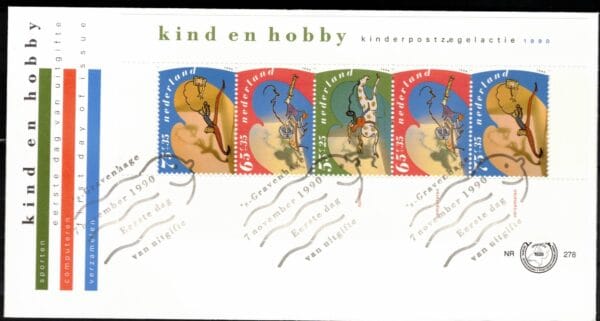 Luxe fdc Nederland Nvph nr.278a.Blanco en met open klep