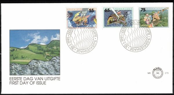 Luxe fdc Nederland NVPH nr. E279 blanco en met open klep