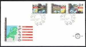 Luxe fdc Nederland NVPH nr. E282 blanco en met open klep