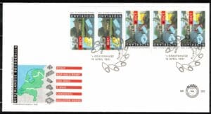 Luxe fdc Nederland NVPH nr. E282a blanco en met open klep