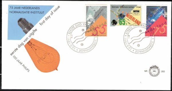 Luxe fdc Nederland NVPH nr. E283 blanco en met open klep