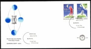 Luxe fdc Nederland NVPH nr. E284 blanco en met open klep