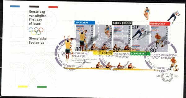 Luxe fdc Nederland NVPH nr. E290 blanco en met open klep