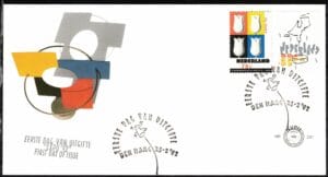 Luxe fdc Nederland NVPH nr. E291 blanco en met open klep