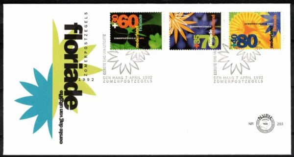 Luxe fdc Nederland NVPH nr. E293 blanco en met open klep