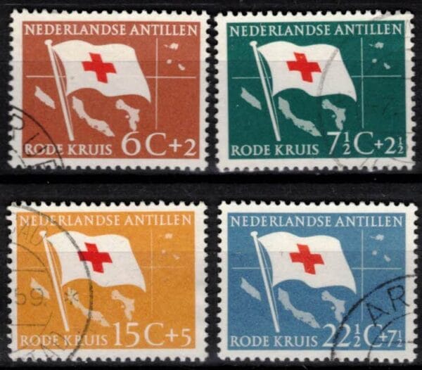 Frankeerzegels Ned.Antillen Nvph nr.293-296 GEBRUIKT