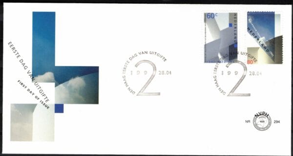 Luxe fdc Nederland NVPH nr. E294 blanco en met open klep