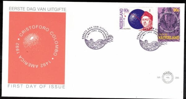 Luxe fdc Nederland NVPH nr. E295 blanco en met open klep