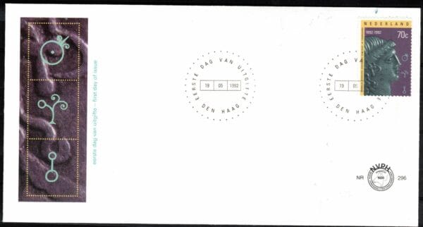 Luxe fdc Nederland NVPH nr. E296 blanco en met open klep