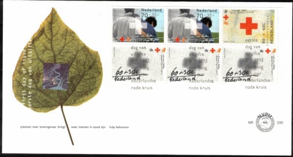 Luxe fdc Nederland NVPH nr. E299a blanco en met open klep