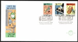 Luxe fdc Nederland NVPH nr. E302 blanco en met open klep