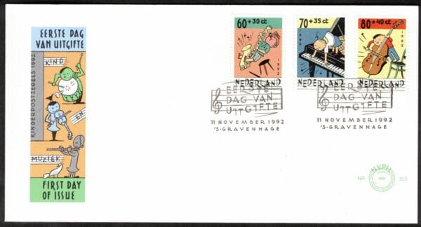 Luxe fdc Nederland Nvph nr.302.Blanco en met open klep